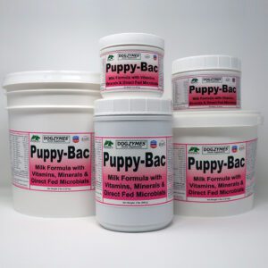 Dogzymes Puppy-Bac Milk Replacer - Live Microorganisms – Enzymes - 441 Million CFU per gram – Vitamins – Minerals - Mix 1:4
